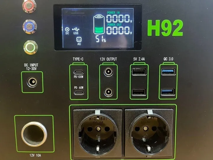 Портативна зарядна станція HUADA H92-1000W 1024Wh HUADA-H92 фото